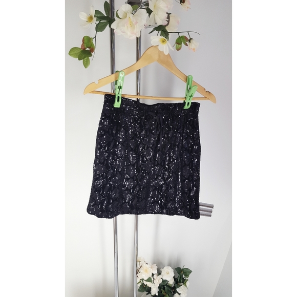 NEW Sequin Snake Velvet Skirt🖤Stretchy Waist|Above Knee - Picture 5 of 6